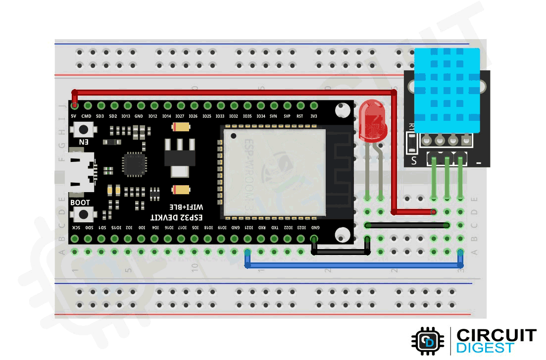 ESP RainMaker Example Circuit Diagram