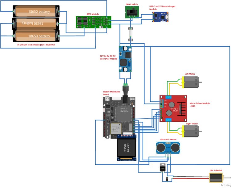 Schematics of Beach Cleaning Robot