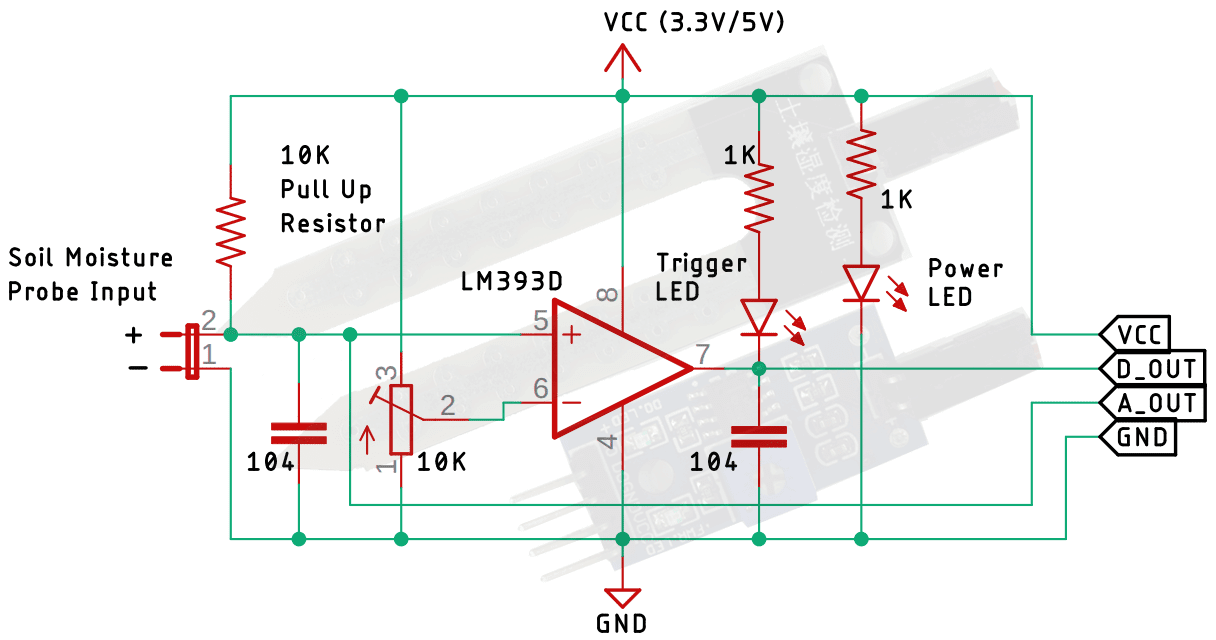 Soil Moisture Sensor Module Schematic