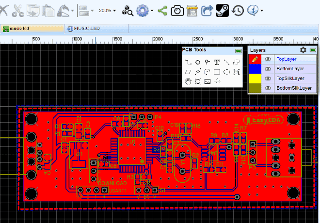 LED-Music-Spectrum-PCB-layout