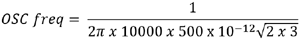 Calculating Oscillator Frequency for High Pass Filter
