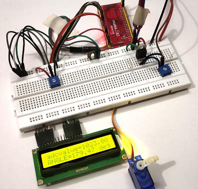 Circuit Hardware for Interfacing Servo Motor with ARM7-LPC2148