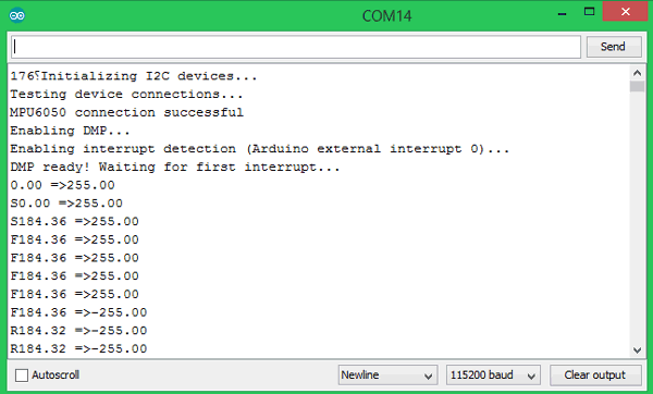 Communication Between Arduino and MPU6050