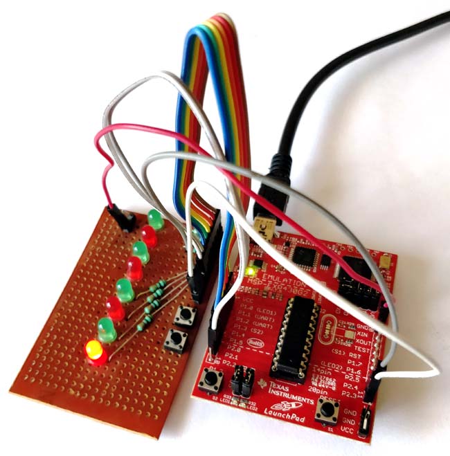 Connecting MSP430G2 Launchpad to Circuit board