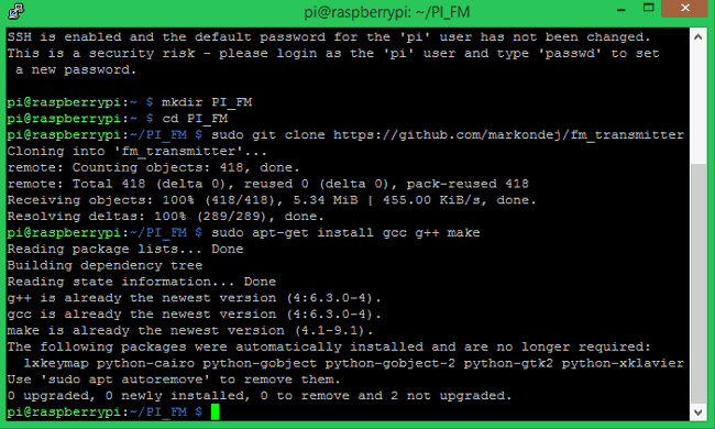 Downloading Compilers on Raspberry Pi