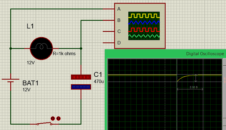 RC circuit diagram