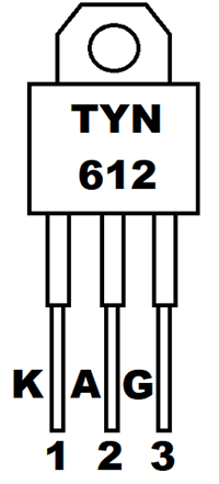 Thyristor TYN612 Pinout