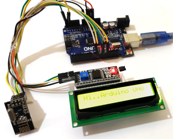 Circuit Hardware for Interfacing nRF24L01 with Arduino