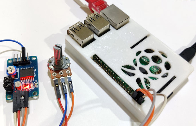 Circuit Hardware for PCF8591 ADC with Raspberry Pi