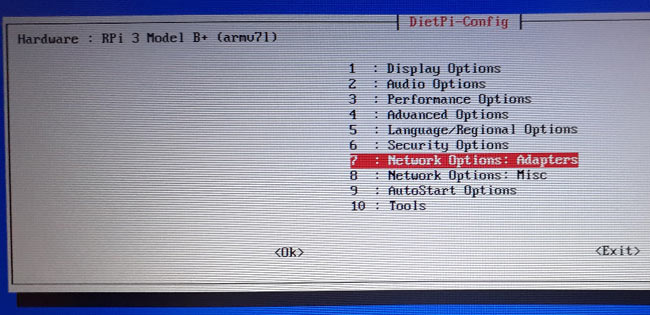 Configure Diet Pi on Raspberry Pi