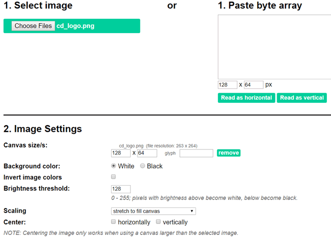 Convert image into Bitmap Values