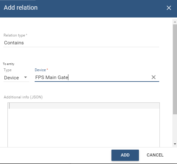 Creating Device Relation for Asset