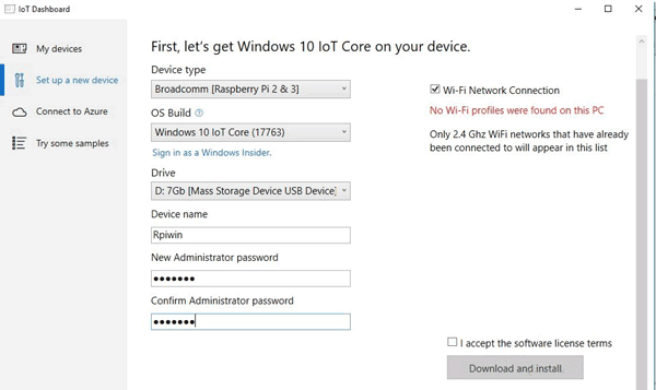 Downloading Windows 10 IoT Core on Raspberry Pi