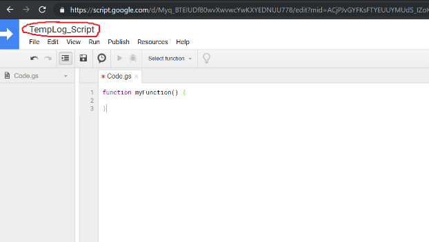 Temperature Log Script using ESp32