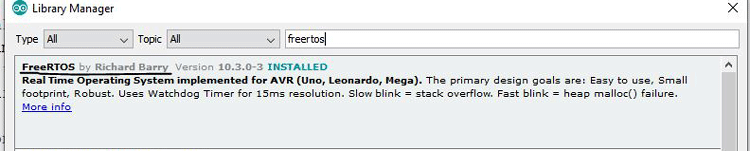 Arduino FreeRTOS Library
