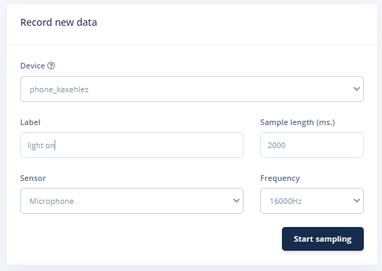 Edge Impulse Data Acquisition