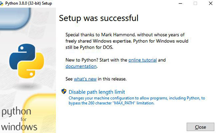 Installing Python 3.7.x on Windows