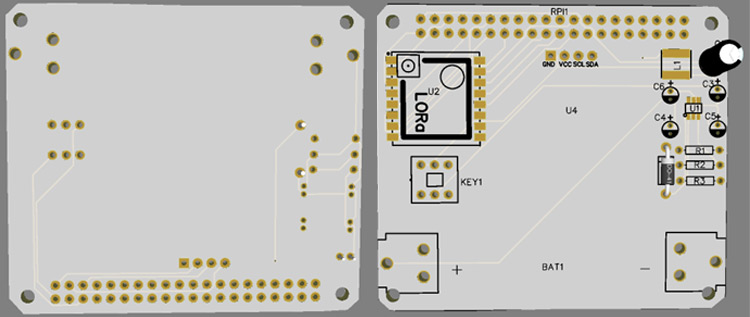 LoRa HAT PCB Board