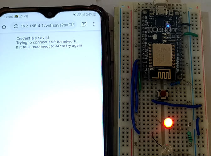 NodeMCU Wi-Fi Manager Working