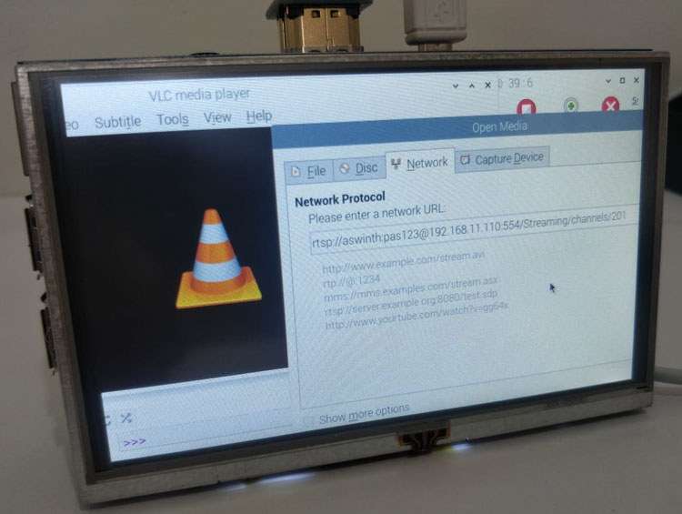 Raspberry Pi CCTV Viewer Working