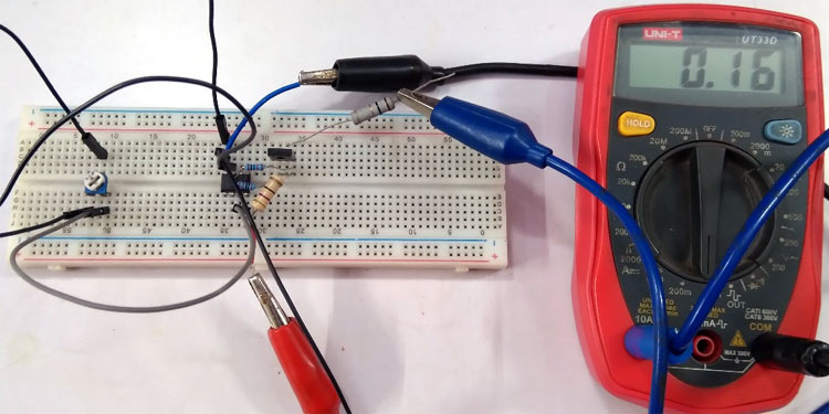 Voltage controlled current sink using Op-amp Working