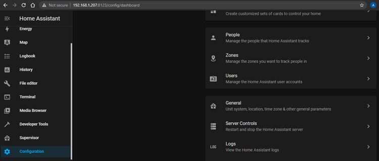 Configuring Home Assistant