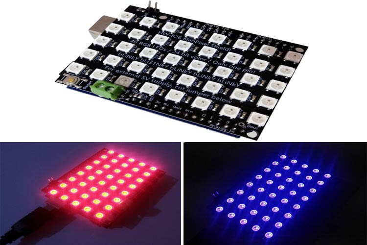 Controlling a WS2812B RGB LED Matrix with Blynk