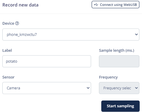 Edge Impulse Data Collection