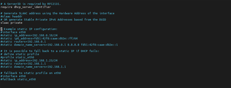 Raspberry Pi Zero Static IP Address