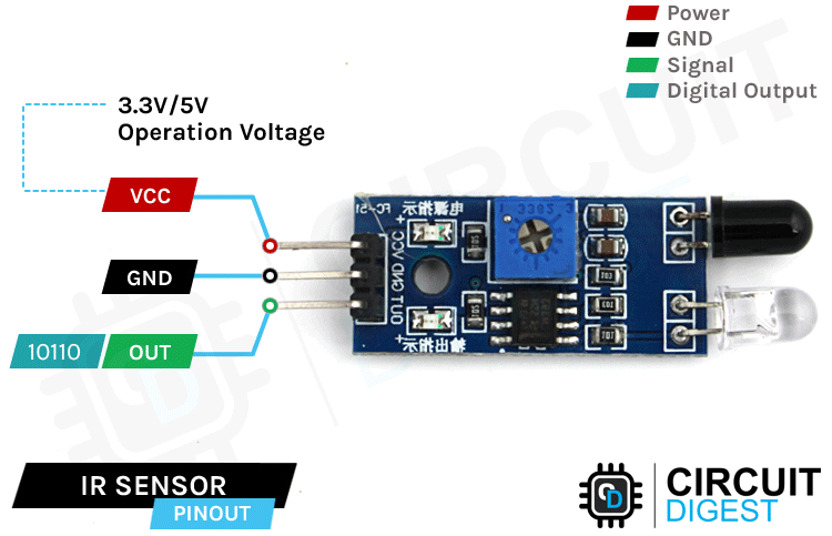 IR Sensor Module Pinout