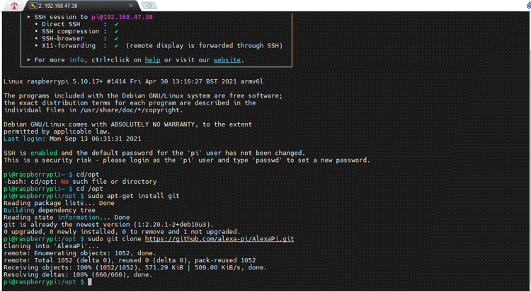 Installing Alexa on Raspberry Pi