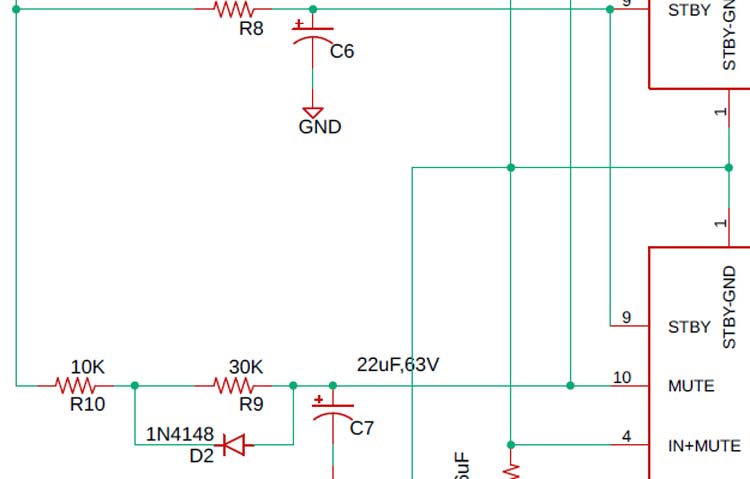 Single Signal ST-BY/MUTE Control Circuit  