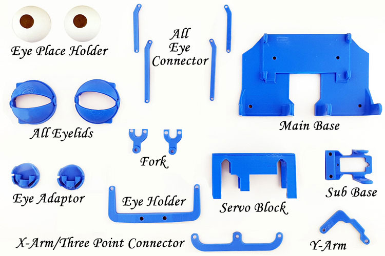 Animatronic Eye Body Parts