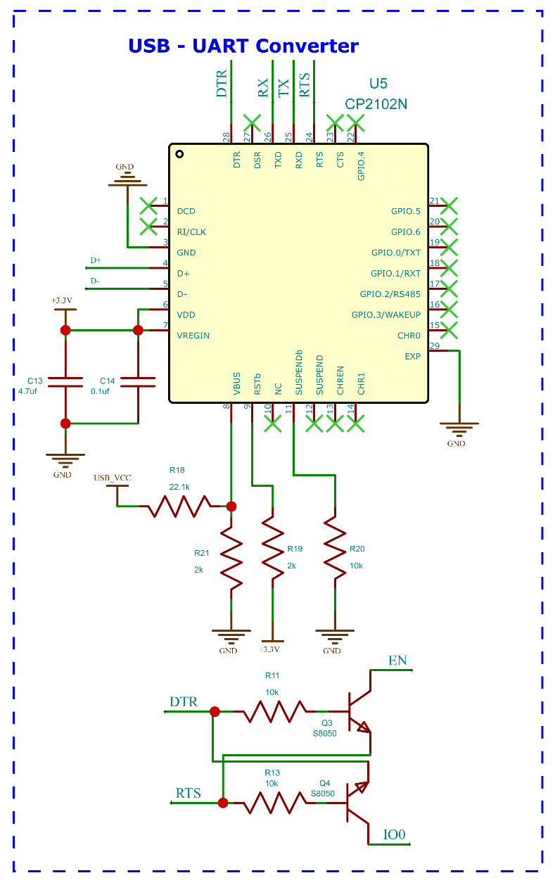 ESP32 Smart Watch LDO Circuit Diagram