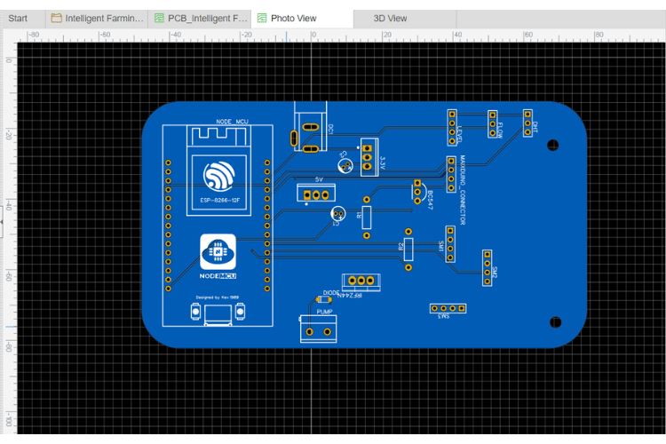 PCB Design 2D View