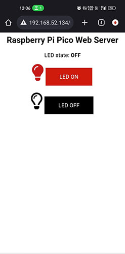 Raspberry Pi Pico W Webserver app