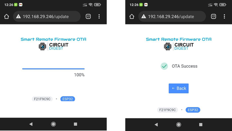 Smart Remote OTA Firmware Update