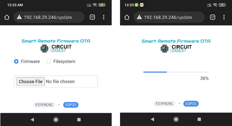 Smart Remote OTA Firmware