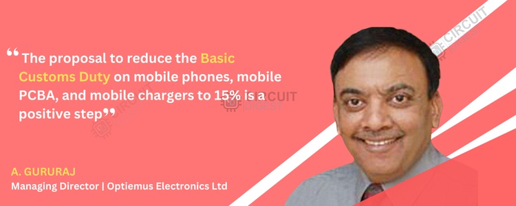 A. Gururaj, Managing Director, Optiemus Electronics Ltd