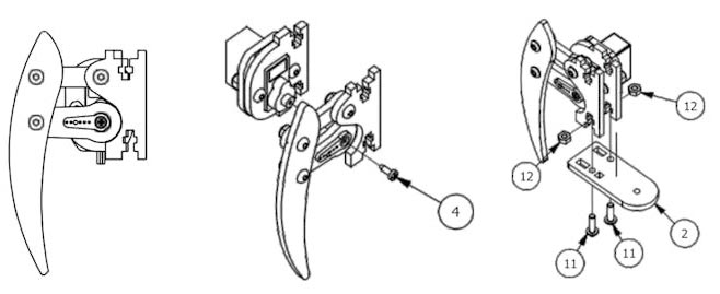 robot leg assembly using screws