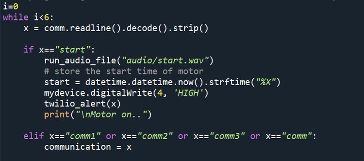 serial communication code