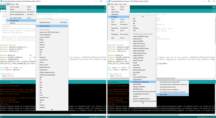 Deploying the Trained Model on Arduino Nano 33 IoT