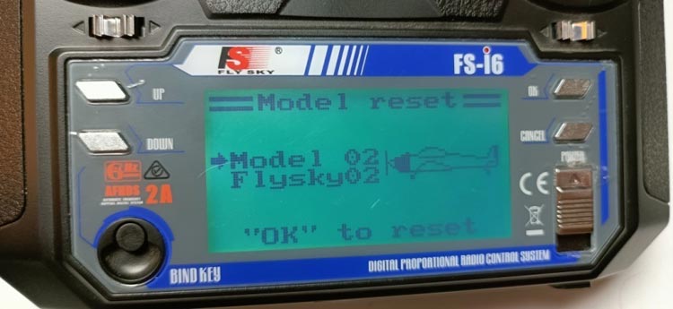 FS-i6A Model Reset