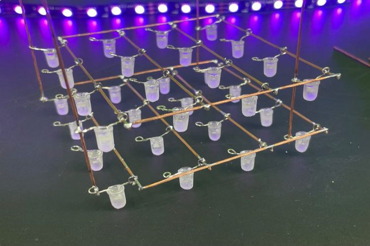 construction of 4x4x4 led cube