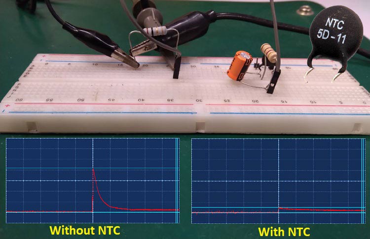 Inrush Current Limiting using NTC Thermistor 