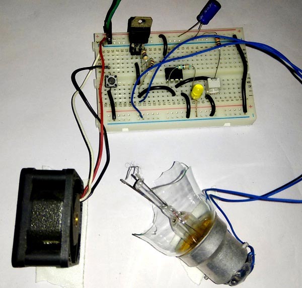 Simple Air Flow Detector Circuit