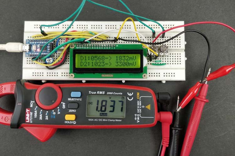 ADC on STM8S Microcontroller with COMIC C Compiler 