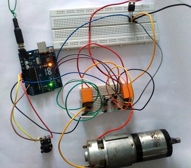 Arduino DC Motor Speed and Direction Control using Relays and MOSFET