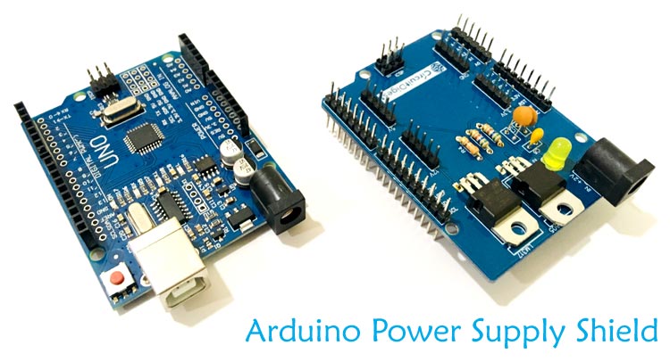 Arduino Power Supply Shield with 3.3v, 5v and 12v Output Options