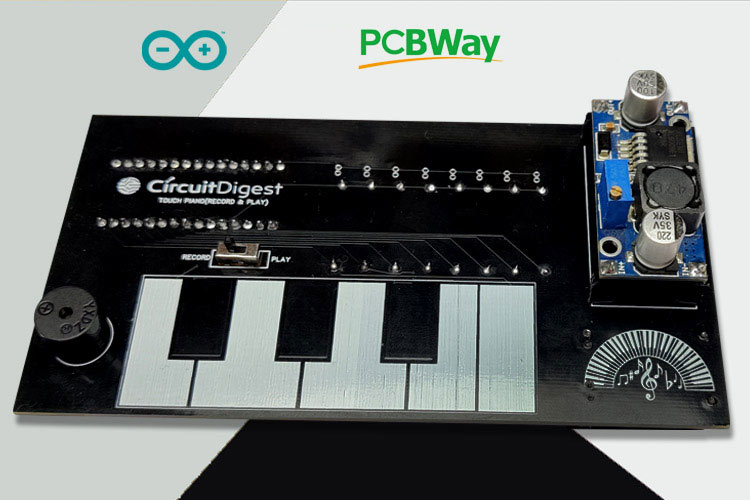 Arduino based Touch Capacitive Piano PCB